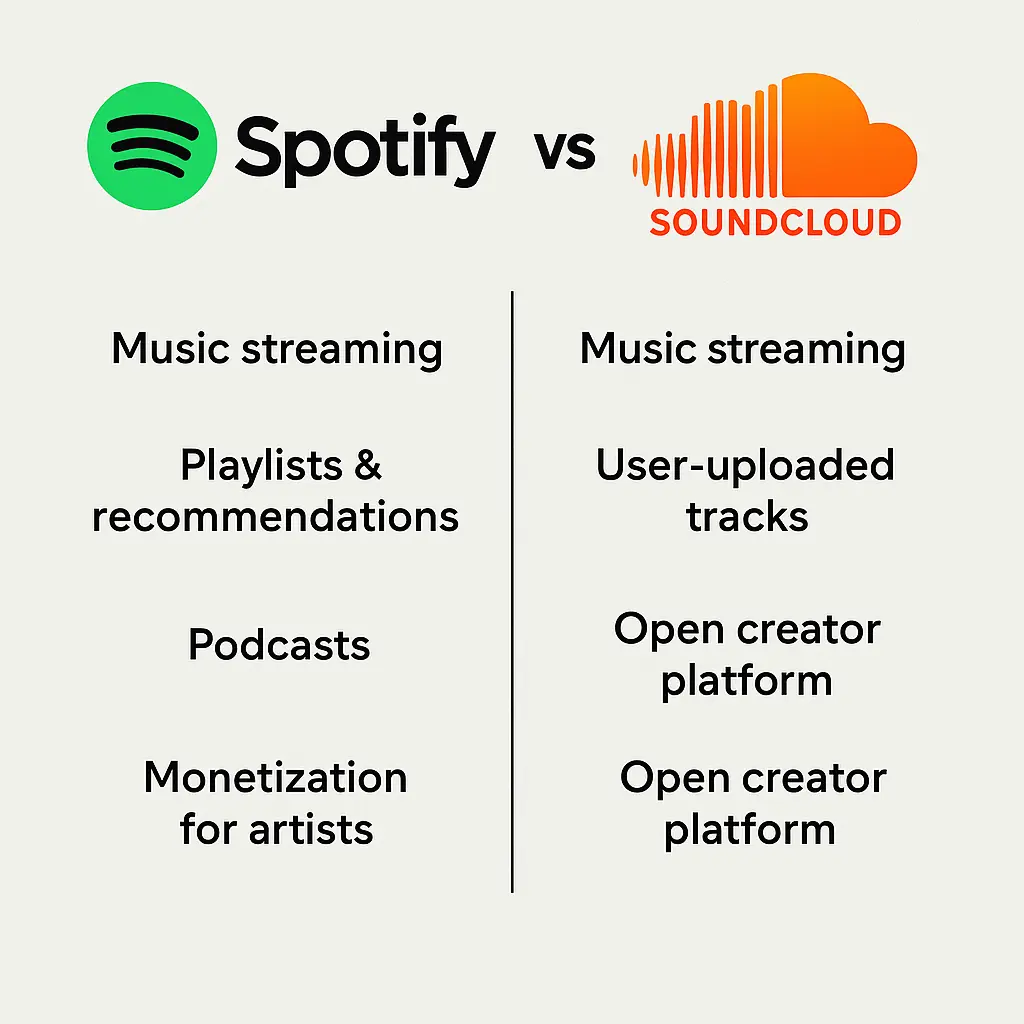 Spotify vs SoundCloud
